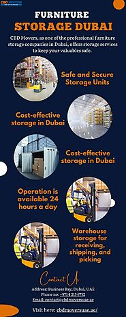 Furniture Storage Dubai : CBD Movers UAE