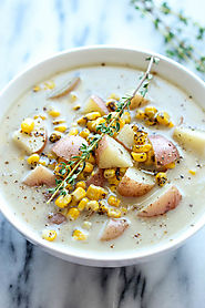 Crockpot Potato and Corn Chowder - Damn Delicious