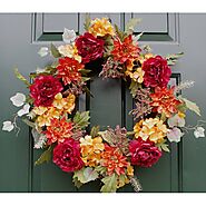 Beautiful Outdoor Artificial Fall Wreaths For The Front Door – Autumn Colors You’ll LOVE