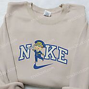 Pilot x Nike Embroidered Sweatshirt, Transportation Embroidered Sweatshirt, Nike Inspired Embroidered Shirt - Small G...