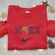 Pizza x Nike Embroidered Sweatshirt, Favorite Food Embroidered Sweatshirt, Nike Inspired Embroidered Shirt - Small Gi...