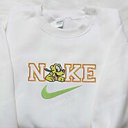 Pluto x Nike Embroidered Sweatshirt, Mickey Mouse Disney Embroidered Shirt, Nike Inspired Embroidered Shirt - Small G...