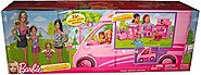 2013 Barbie Sisters' Deluxe Camper Bundle Play Set with 4 Dolls and Fab Cab RV