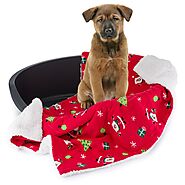 Santa-Sherpa Lining Pet Blanket