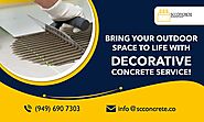 Get Unique Outdoor Flooring with Our Decorative Concrete!