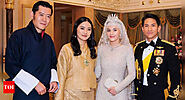 Bhutan’s king and queen attend royal wedding reception of Brunei prince in custom-made outfits by Manav Gangwani - Ti...