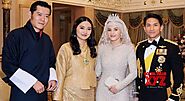 The Royal Couple of Bhutan wears Manav Gangwani to Royal Brunei Wedding Reception