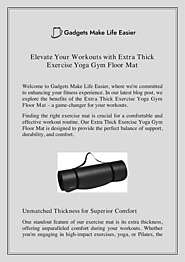 Elevate Your Workouts with Extra Thick Exercise Yoga Gym Floor Mat