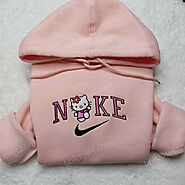 Kitty Nike Embroidered Shirt, Custom Nike Embroidered Sweatshirt, Cute Gifts for Family - Small Gifts Great Love