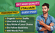 I will get you dofollow backlinks on italian sites via guest post