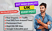You will get high da UK guest post with dofollow backlinks