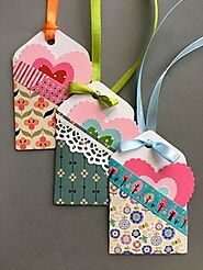 Easy to make pocketed gift tags - The Paper Heart | Gift tags diy, Scrapbook paper crafts diy, Handmade gift tags