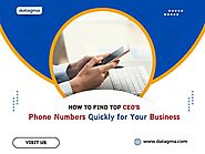 How to Find Top CEO’s Phone Numbers Quickly for Your Business?