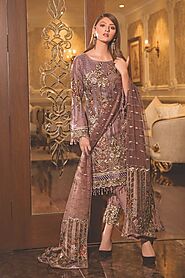Purple Partwear shalwar kameez dress in organza