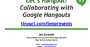 Collaborating with Google Hangouts