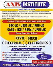 Website at https://www.axisinstitute.in/ssc-je-coaching-classes-ranchi/