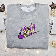 Baki x Nike Anime Embroidered Shirt, Baki the Grappler Embroidered Shirt, Custom Nike Embroidered Shirt - Small Gifts...