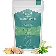 TeaNOURISH Ginger Mint Green Tea | Premium Loose Leaf | Immune Support Green Tea for Daily Welleness | Relaxing & Cal...