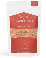 TeaNOURISH Indian Original Masala Chai Tea | Assam CTC Loose Black Tea | Blended with Cinnamon, Cardamom, Black Peppe...