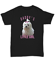 Maltese Dogs Dad T-shirt Love Dog Picture Fathers Day Gift