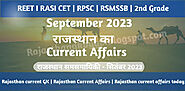 Rajasthan current affairs september 2023