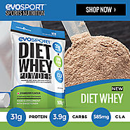 EvoSport Diet Whey Review - 31g Protein 3.9 Carbs 585mg CLA