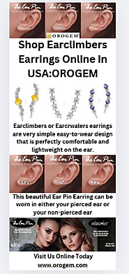 Stunning Ear Climber Earrings for Pierced and Non Pierced Ears