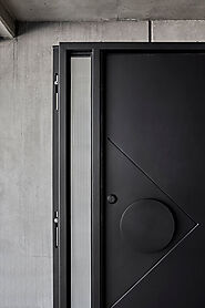 Iron Pivot Entry Doors - Galvanised - Zen Doors