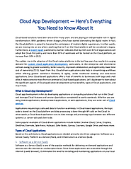 Complete Guide on Cloud-based Application Development
