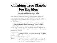 Climbing Tree Stands For Big Men