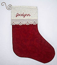 Embroidered Christmas Stockings [FREE Pattern + Tutorial]