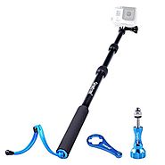 Smatree® SmaPole S1 All-aluminum Alloy Handheld Telescopic Pole (15.8″to 40.5″) Integrated with Tripod Mount/Nut for ...