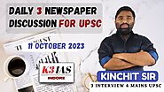 THE HINDU INDIAN EXPRESS DAINIK JAGRAN EXPLAINED| 11-OCT-2023 | #UPSC #MPPSC #K3IAS