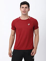 Red Running T-shirt For Men - @699