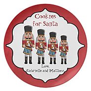 Personalized Cookies for Santa Christmas Plate