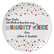 Naughty or Nice Personalized Santa's Cookies Plate