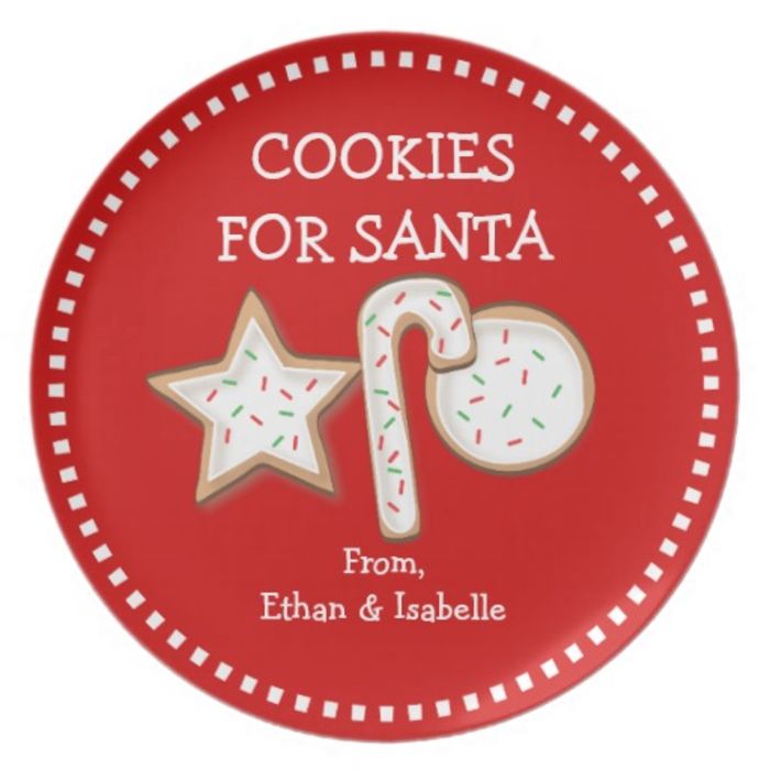 Adorable, Personalized Christmas Cookie Plates | A Listly List