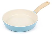 Neoflam Retro 9.5-Inch Cast Aluminum Frying Pan with Soft-Touch Handle and Ecolon Non-Stick Coating