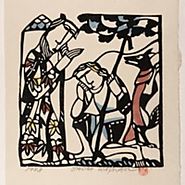 Father Blessing His Prodigal Son, with Fox Devil - Sadao Watanabe