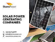 Shams Power: Solar Power Generating Companies
