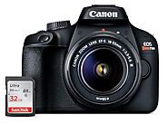 Canon EOS Rebel T100 DSLR Camera with EF-S 18-55mm f/3.5-5.6 III Lens, 18MP APS-C CMOS Sensor, Built-in Wi-Fi, Optica...