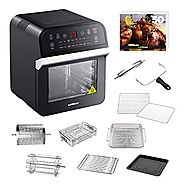 GoWISE USA GW44800-O Deluxe 15-in-1 Electric Air Fryer Oven with Rotisserie and Dehydrator