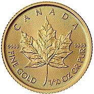 1/10 oz Gold Canadian Maple Leaf Coin | Wall Street Metals