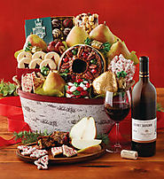 Christmas Gift Basket with Wine - Harry & David