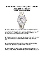 Know Your Fashion Designers: 10 Facts About Michael Kors