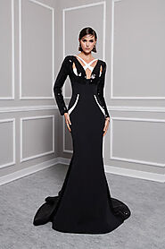 Fouad Sarkis 2834 | Opulent Elegance in a Stunning Long Dress