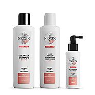 Nioxin System Kit 3, Hair Strengthening & Thickening Treatment, Treats & Hydrates Sensitive or Dry Scalp