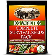 Survival Seed Vault Best For Fruit Herb and Vegetable Storage Bank - Emergency Doomsday Gardens Supplies - 105 Variet...