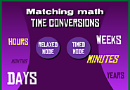 Math Games: Time Conversions - Matching Math