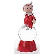 Elf on the Shelf Christmas Color Changing Snow Globe by Roman